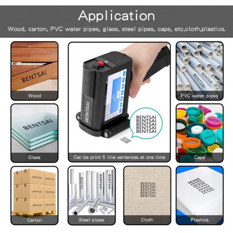 BENTSAI BT-2580P Black Original Fast Dry Solvent Ink Cartridge - 1 Pack